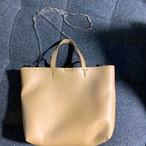 Theory micro tote in leather